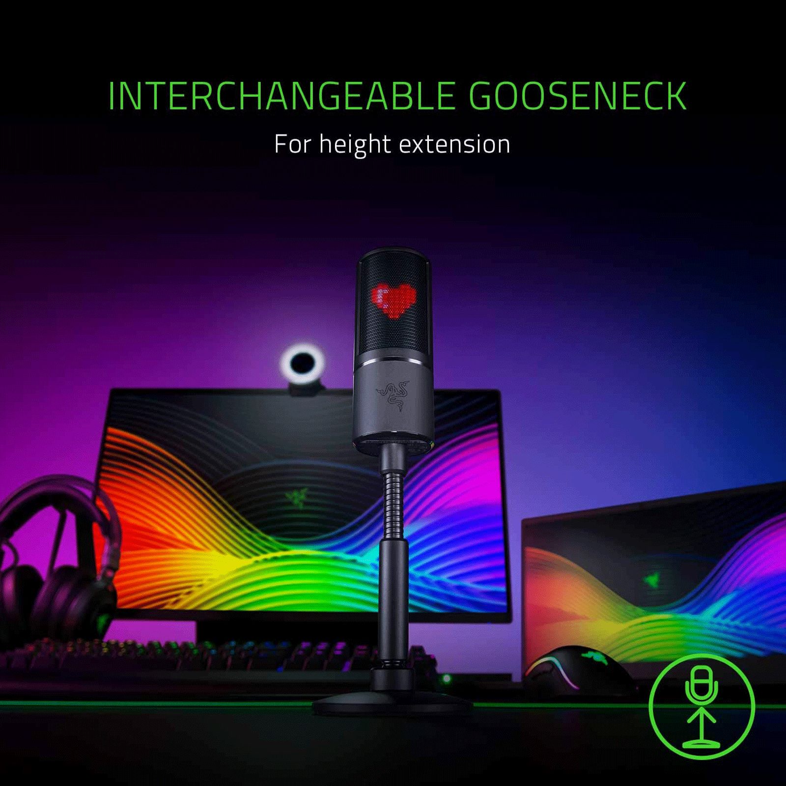 Buy RAZER Seiren Emote USB Wired Microphone with Built-in Shock